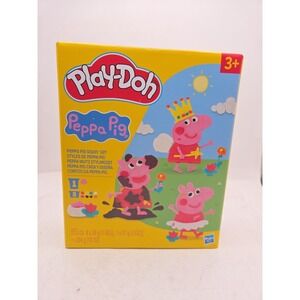 Hasbro Brand New! Play-Doh Playset-Peppa Pig- Stylin Set-9 colors Ages 3+